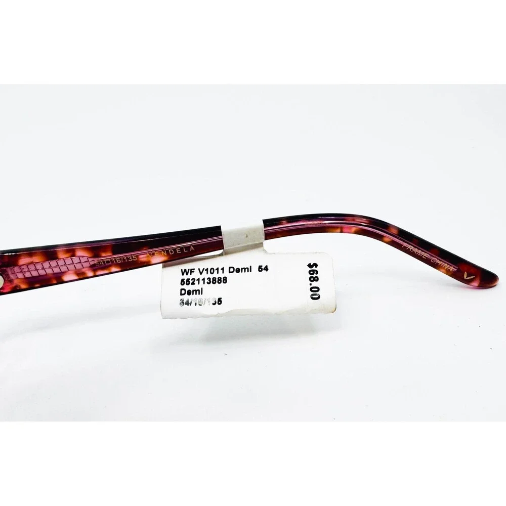 Vendela Eyeglass Frames Womens Pink Tortoise Rhinestone 54-16-135